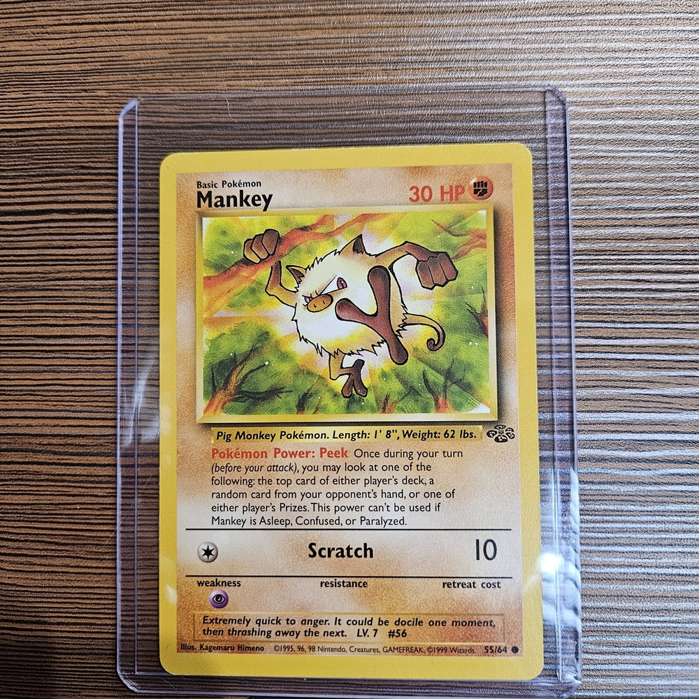 Mankey 55/64 Pokemon Jungle Trading Card